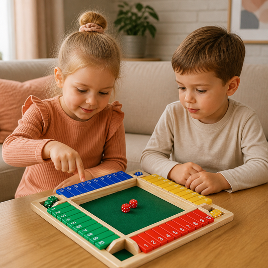 Shut the Box-familiespil – sæt til fire spillere