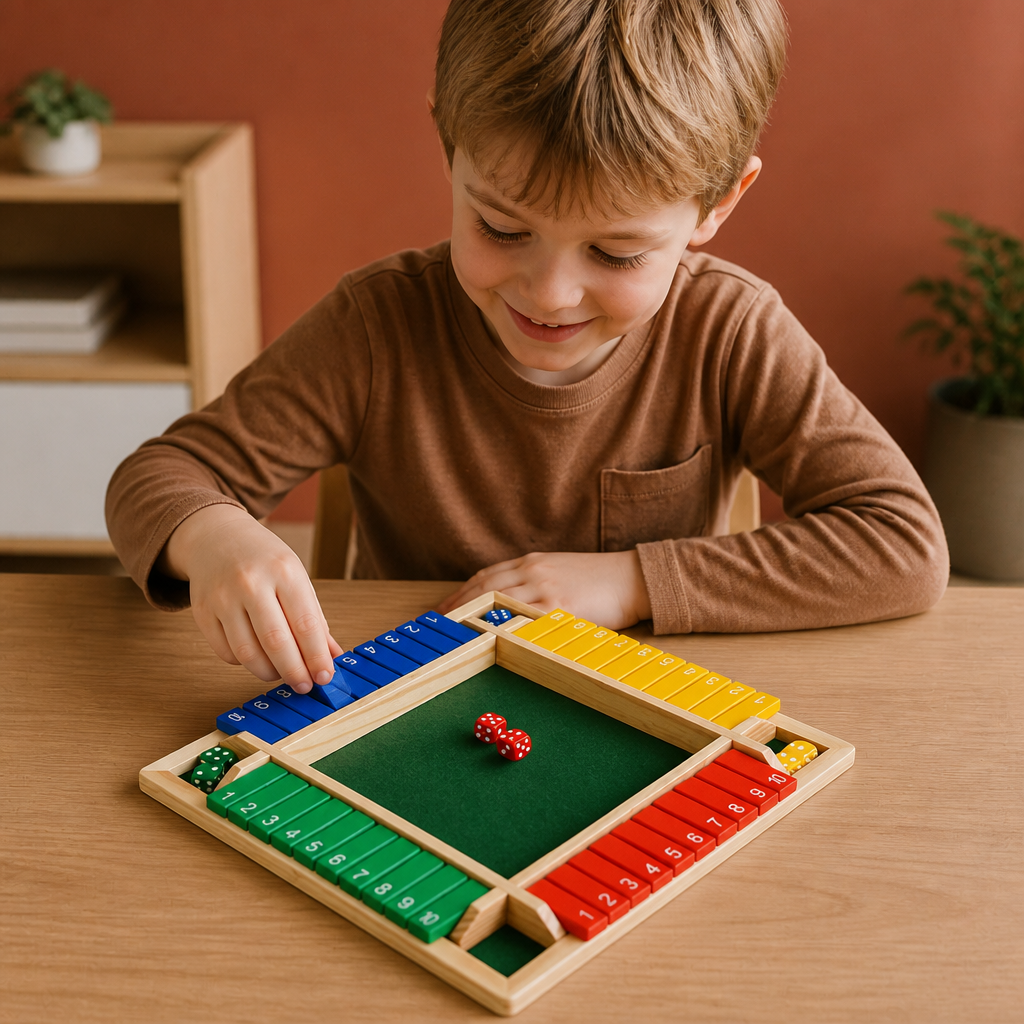 Shut the Box-familiespil – sæt til fire spillere