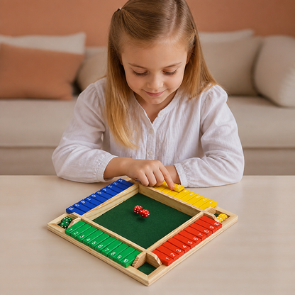 Shut the Box-familiespil – sæt til fire spillere