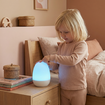 Æggeformet LED-natlampe i silikone